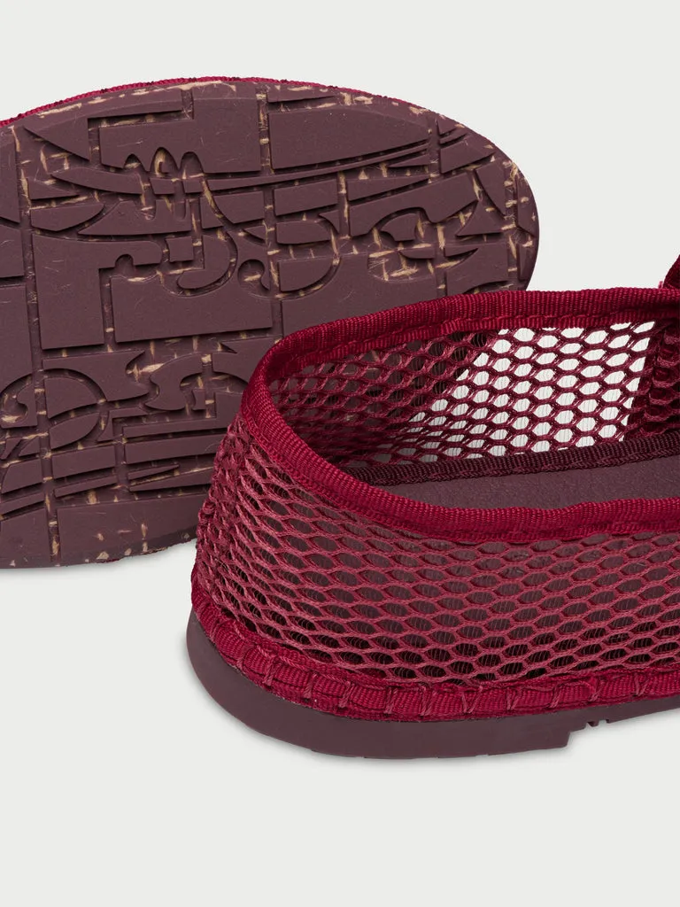 Flagelus Claire Mesh Garnet balerini visiniu plasa