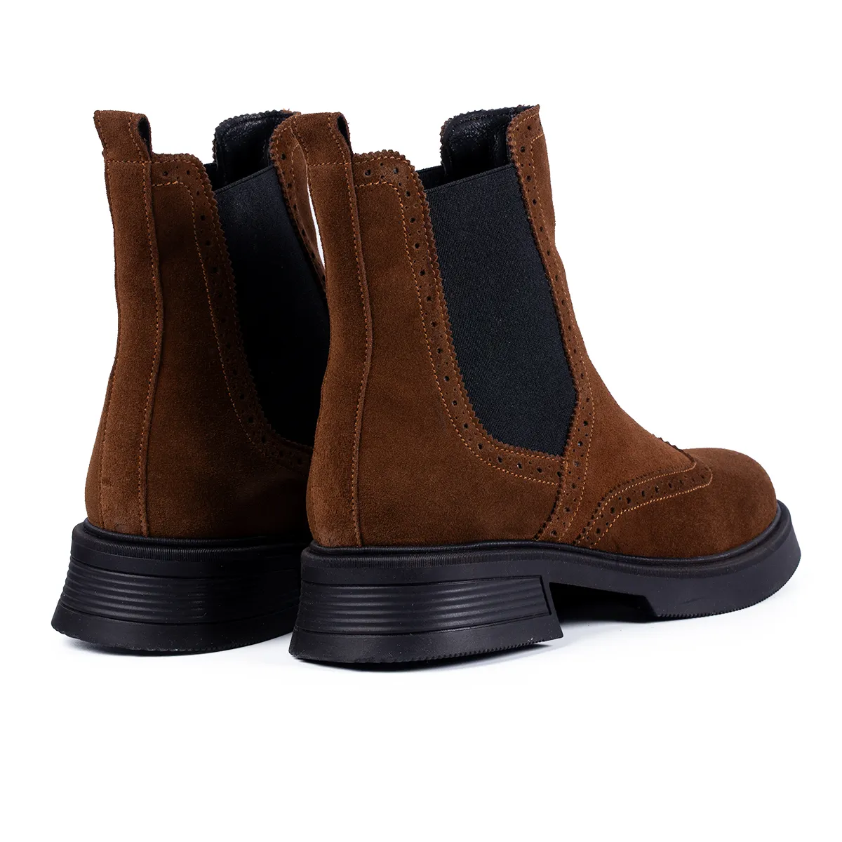 Lucas Shoes 400 ghete dama piele maro velur