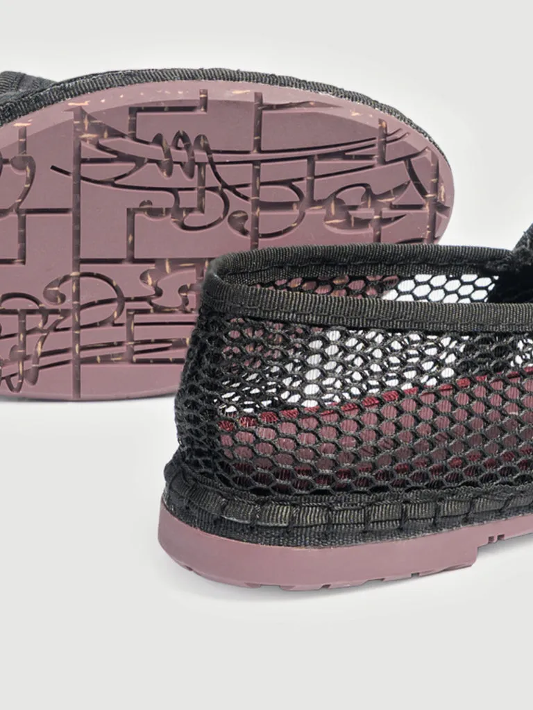 Flagelus Claire pantofi plasa negri barete piele