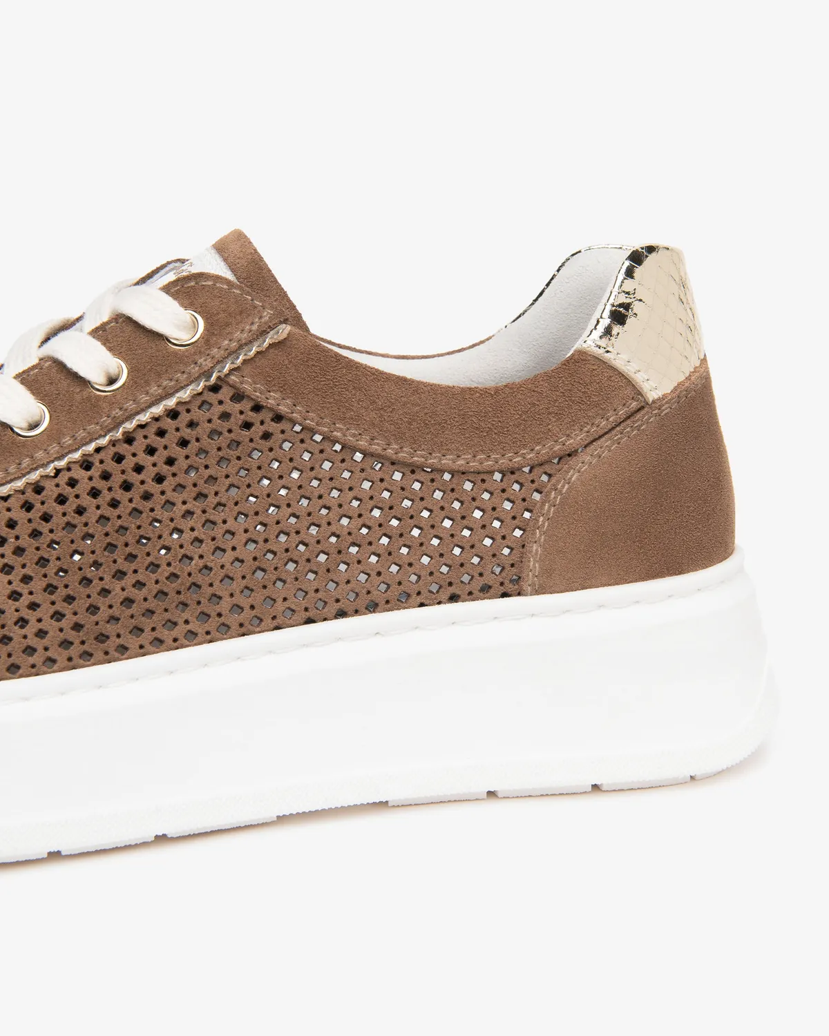 NeroGiardini Sneakers Dama Velur si Material Tehnic