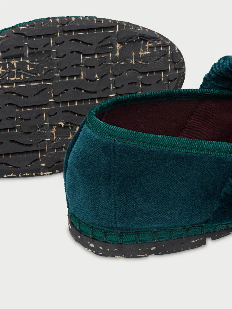 Flagelus Mafalda Leonor pantofi velur verde siret