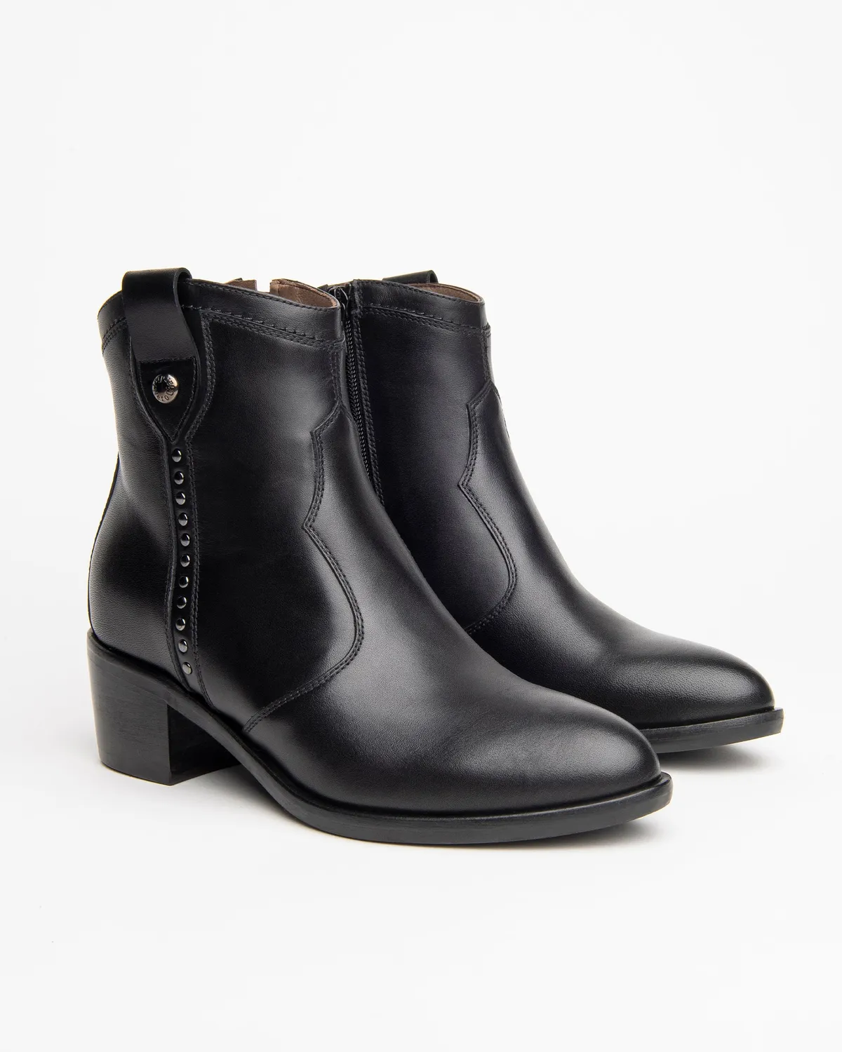 NeroGiardini botine dama piele stil cowboy toc jos