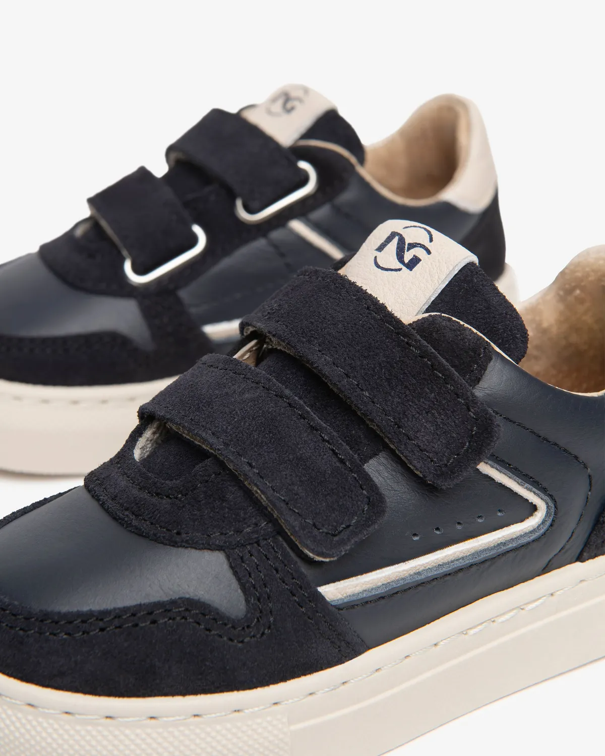 NeroGiardini Junior sneakers băieți piele velur cu scai
