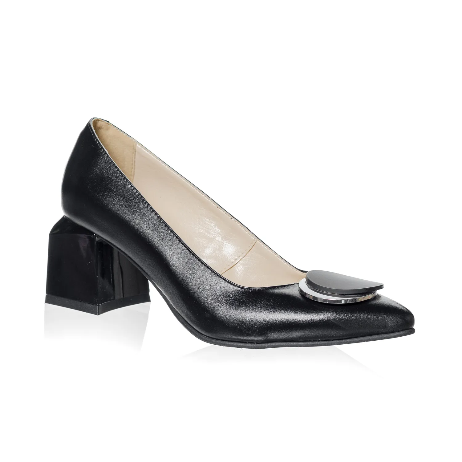 Catinca Shoes A33 NB pantofi dama negru box piele