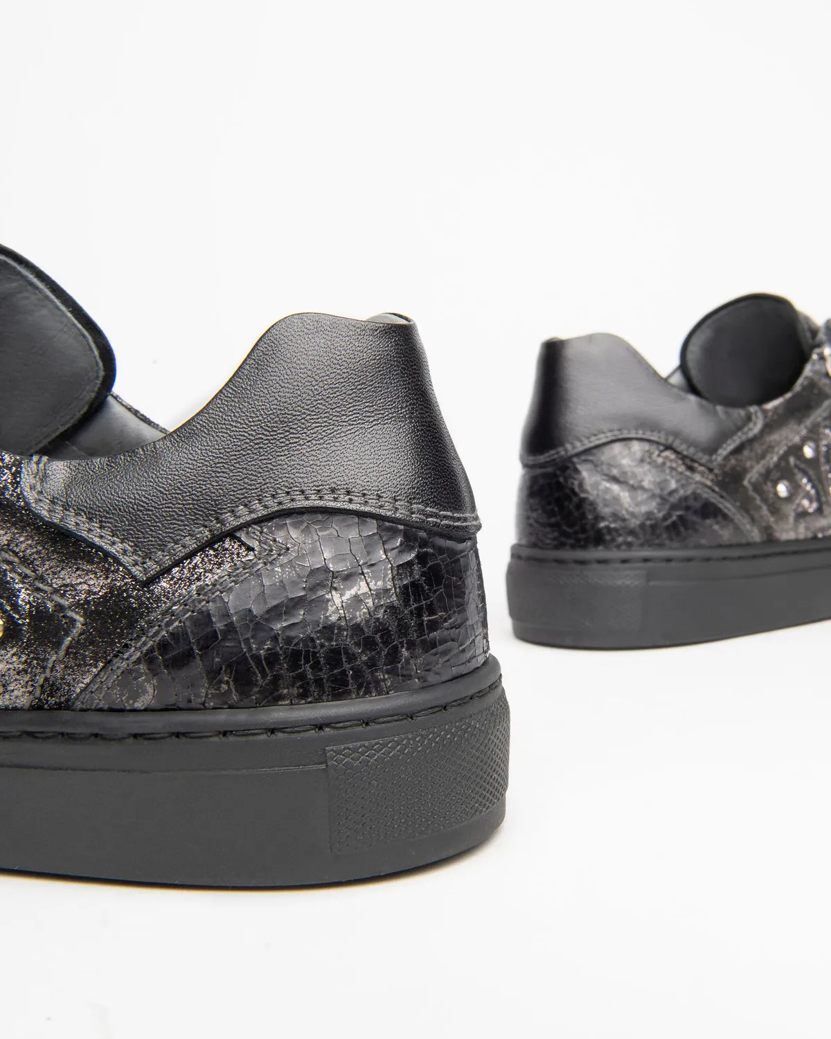 NeroGiardini Sneakers Dama Piele cu Fermoar Model Floral