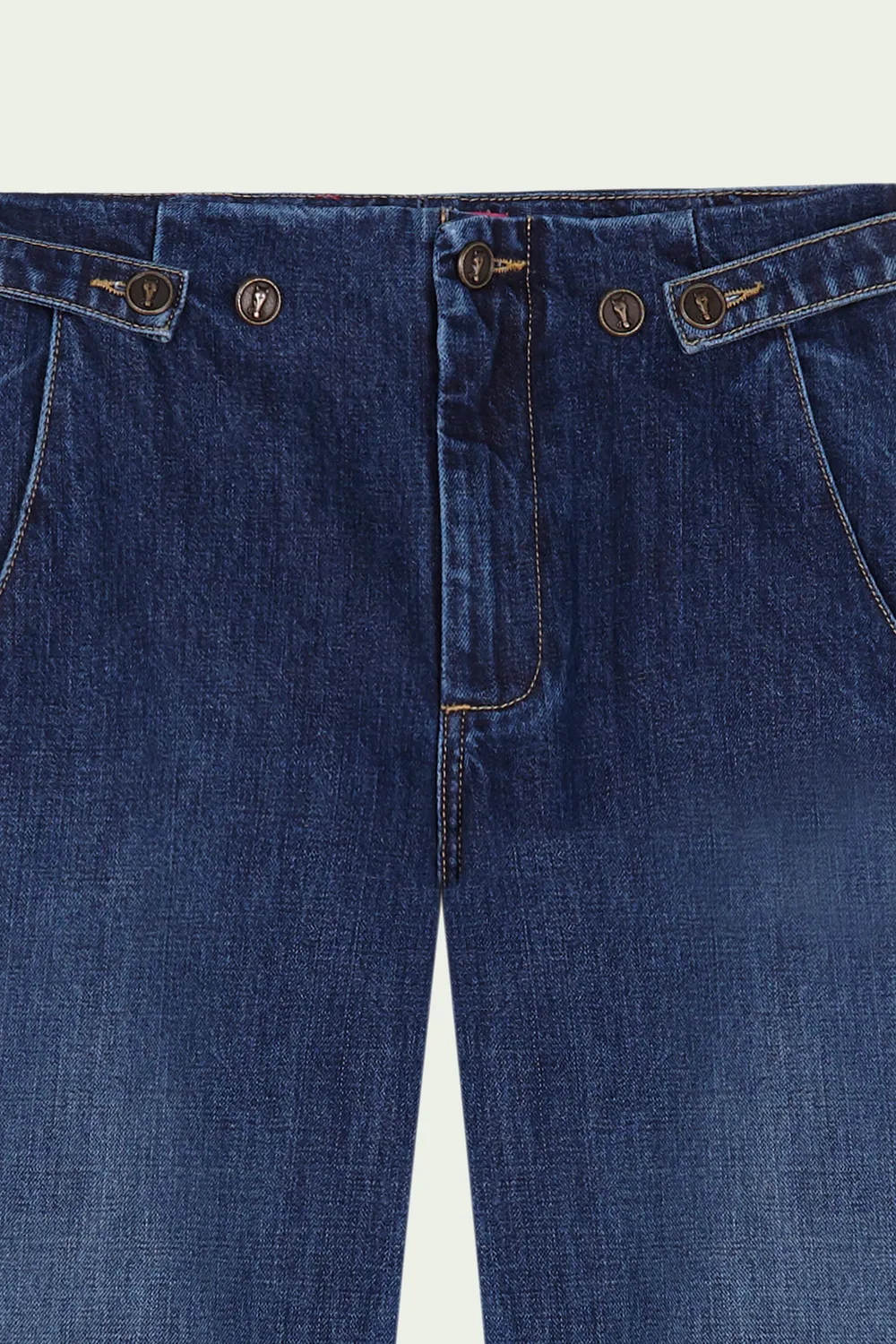 Flagelus Drift Denim blugi talie inalta bumbac