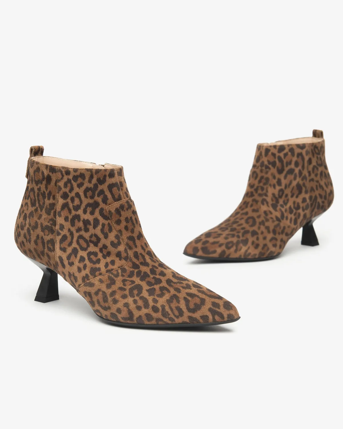NeroGiardini botine dama piele intoarsa animal print