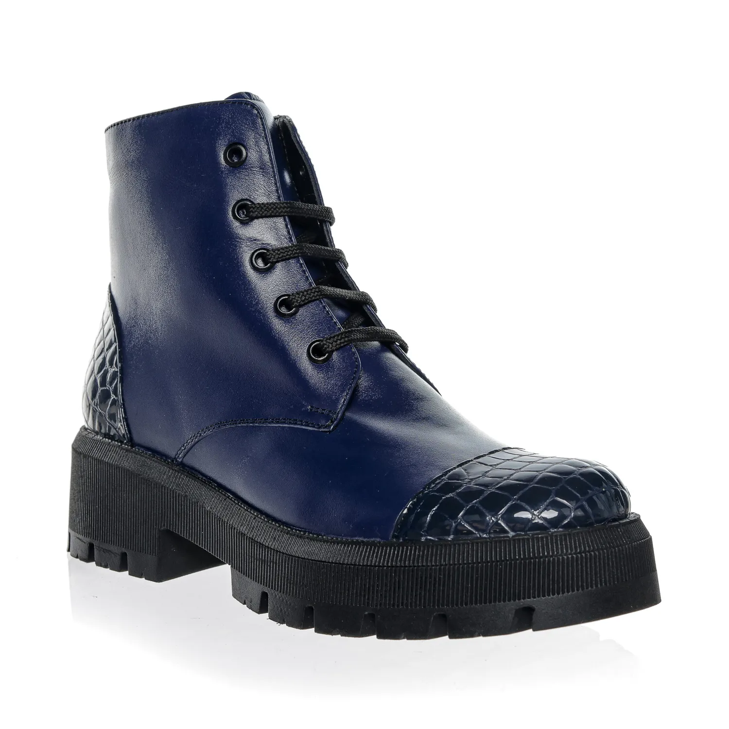Catinca Shoes BC26 BBC bocanci albastri croco piele