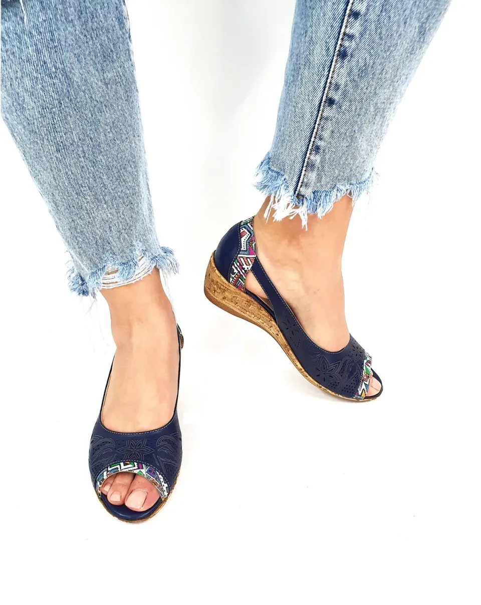 Catinca Shoes T1P BLMT sandale dama piele bleumarin