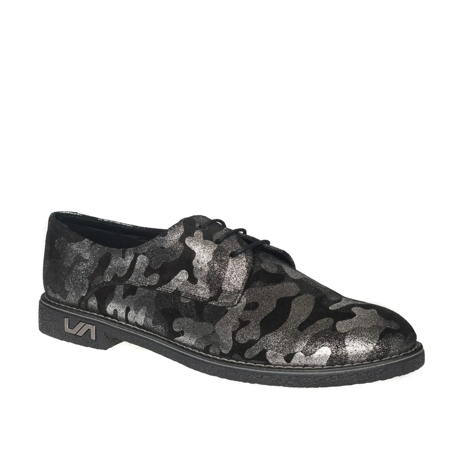 Catinca Shoes G10 NA pantofi dama piele negru argintiu