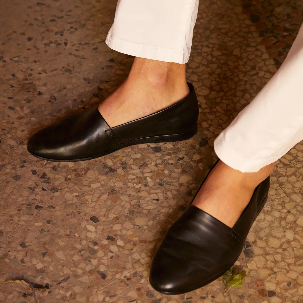Cecilia Bringheli Amalfi espadrile piele negre