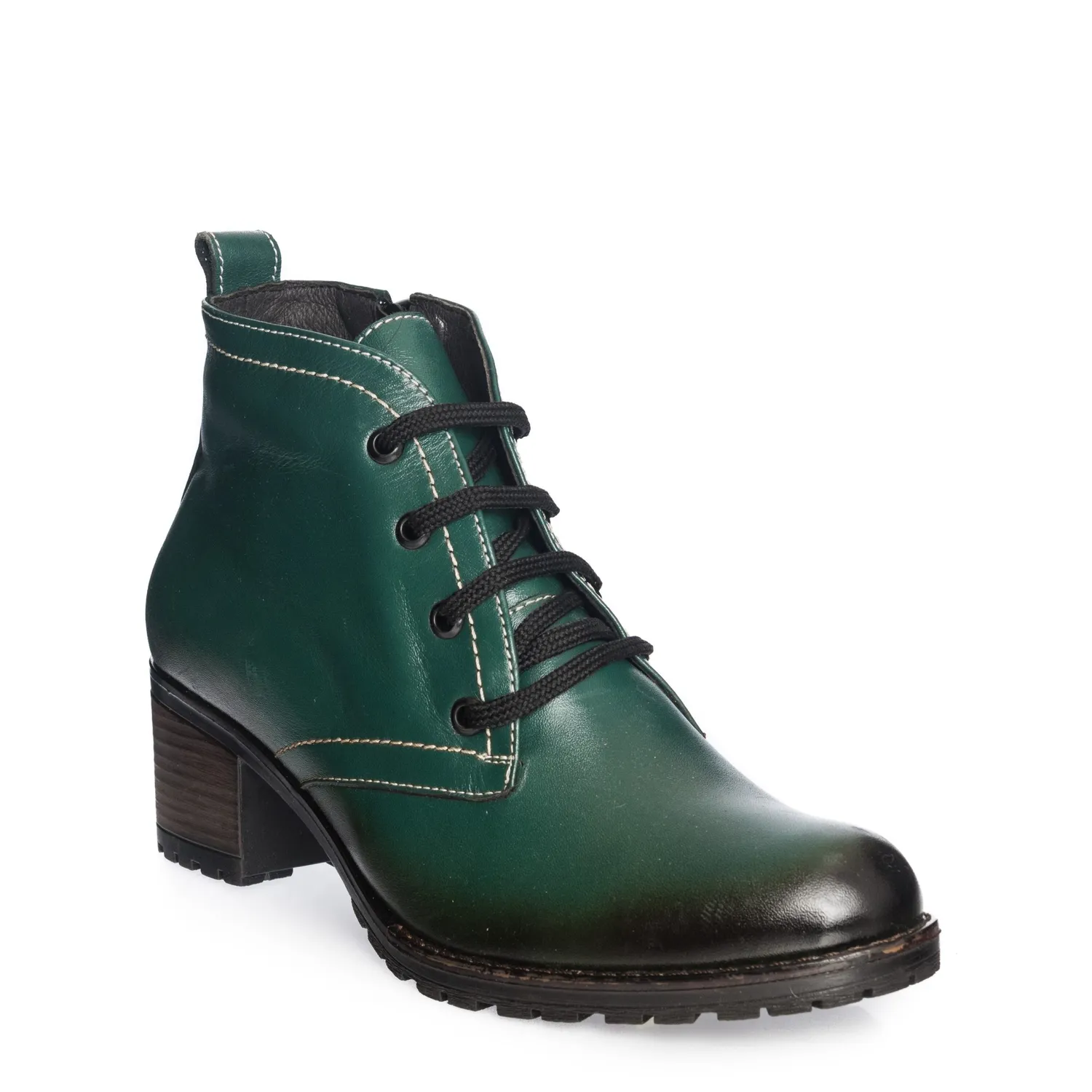 Catinca Shoes BC16 VP ghete dama piele verde perie