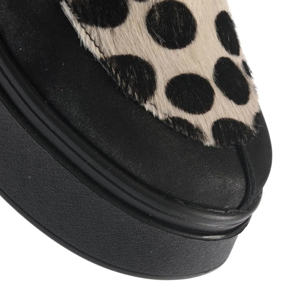 Ana Urbana Dallas pantofi casual negru-alb platformă