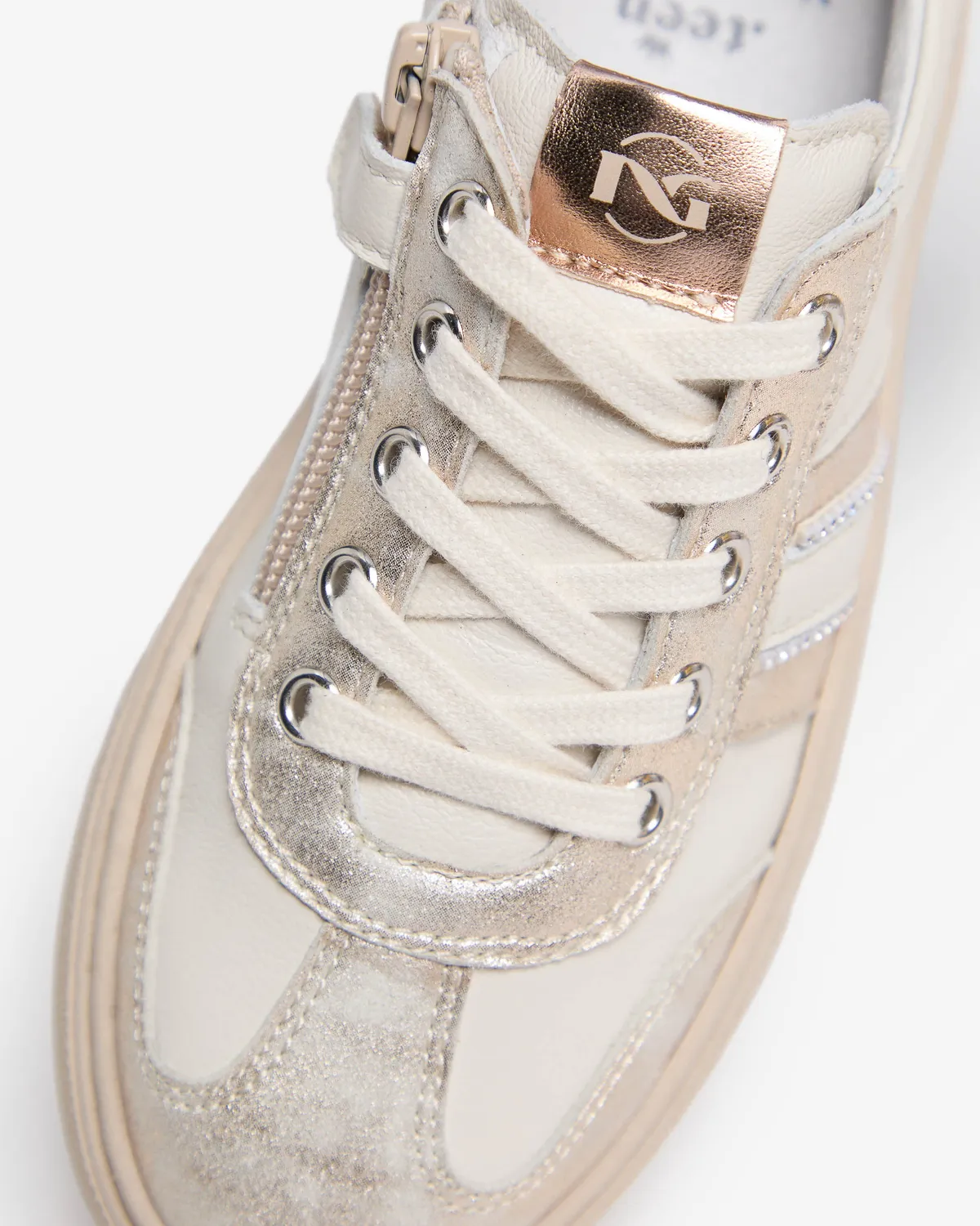 NeroGiardini sneakers fete piele + textil primavara-vara