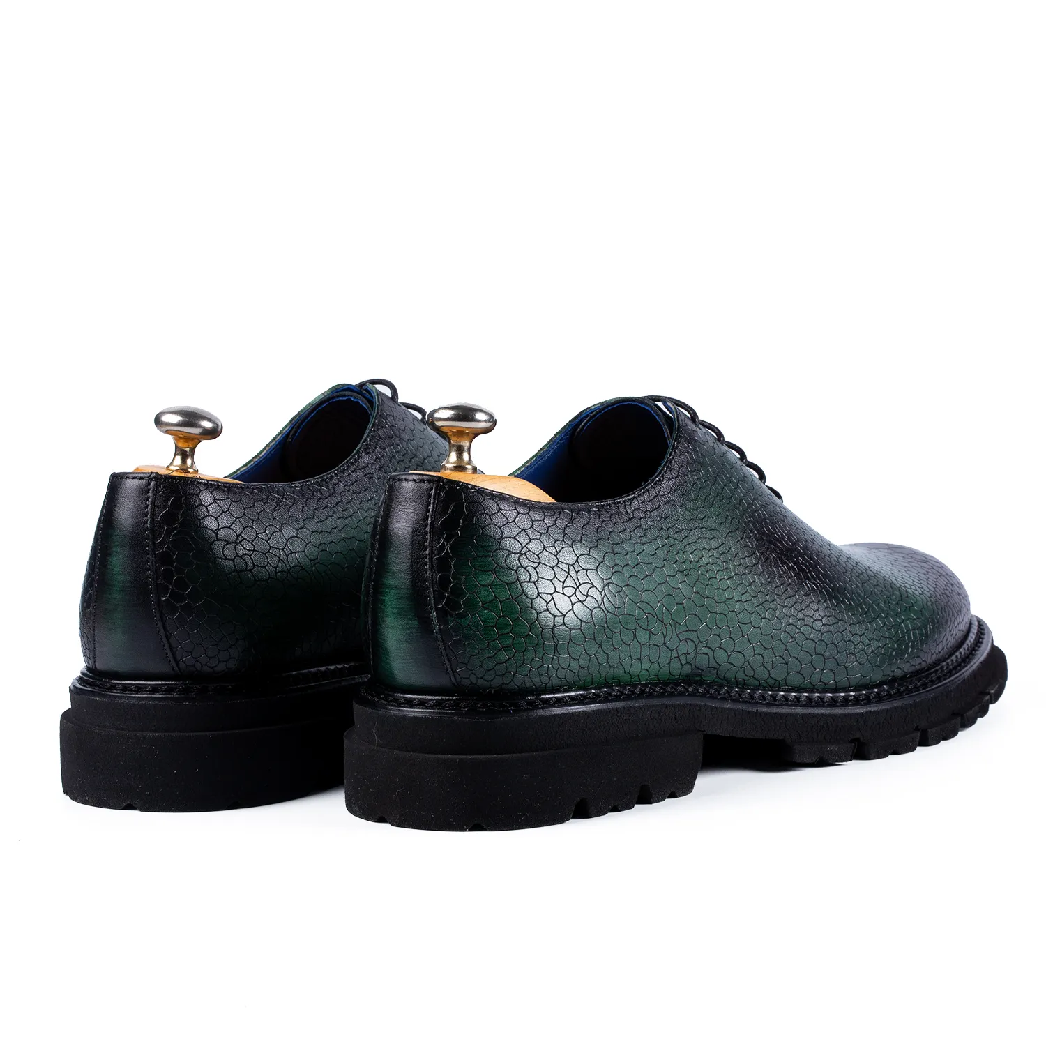 Lucas Shoes 715 pantofi eleganti piele verde