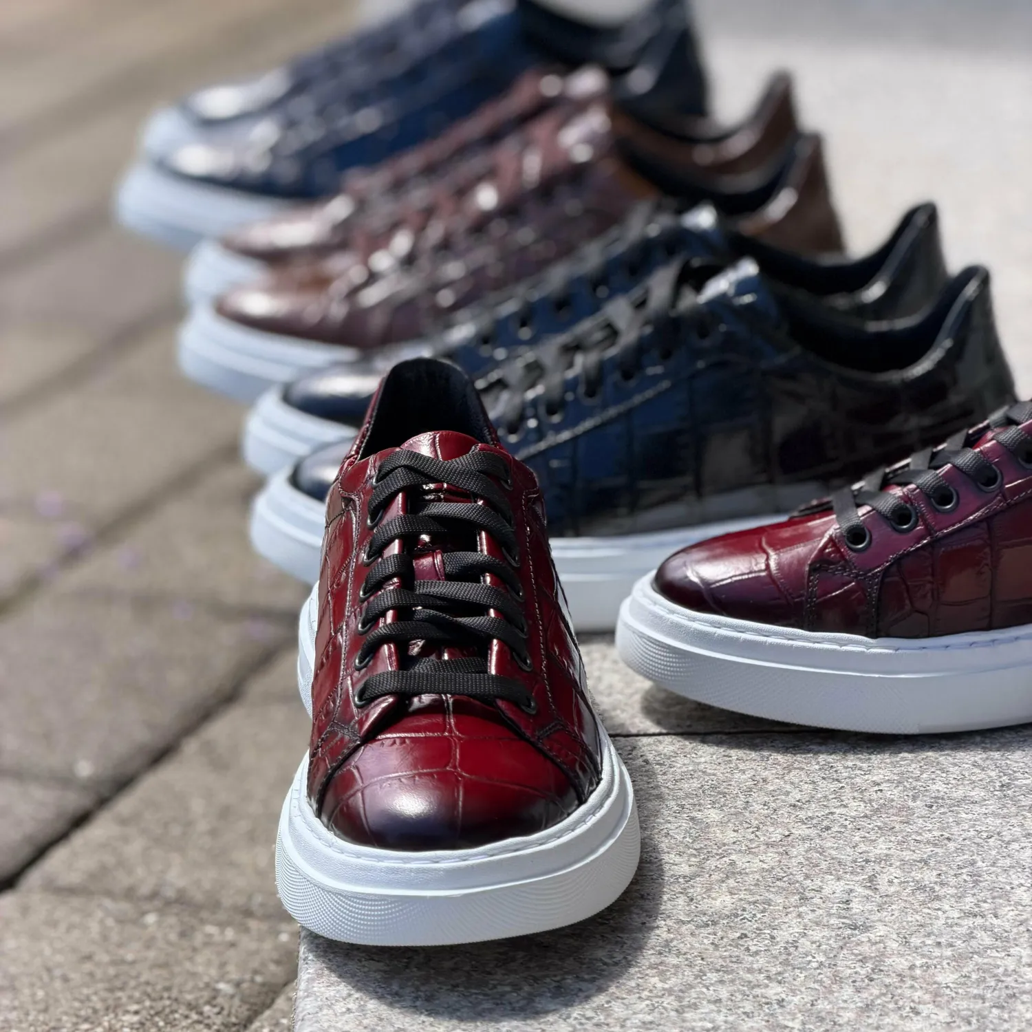 Lucas Shoes Sneaker 510 Chile sneakers barbati rosii croco