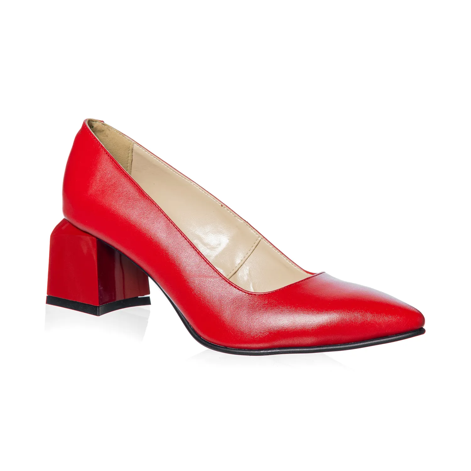 Catinca Shoes A36 RB pantofi dama rosu box piele