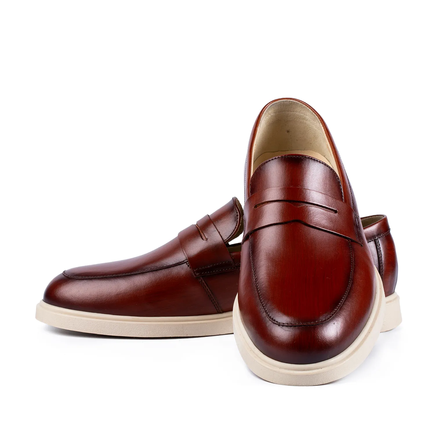 Lucas Shoes Ezra mocasini barbati coniac piele
