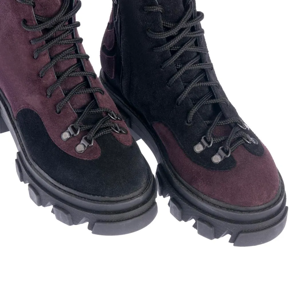 Ana Urbana Shoes Jimena ghete mov-bordeaux bicolore