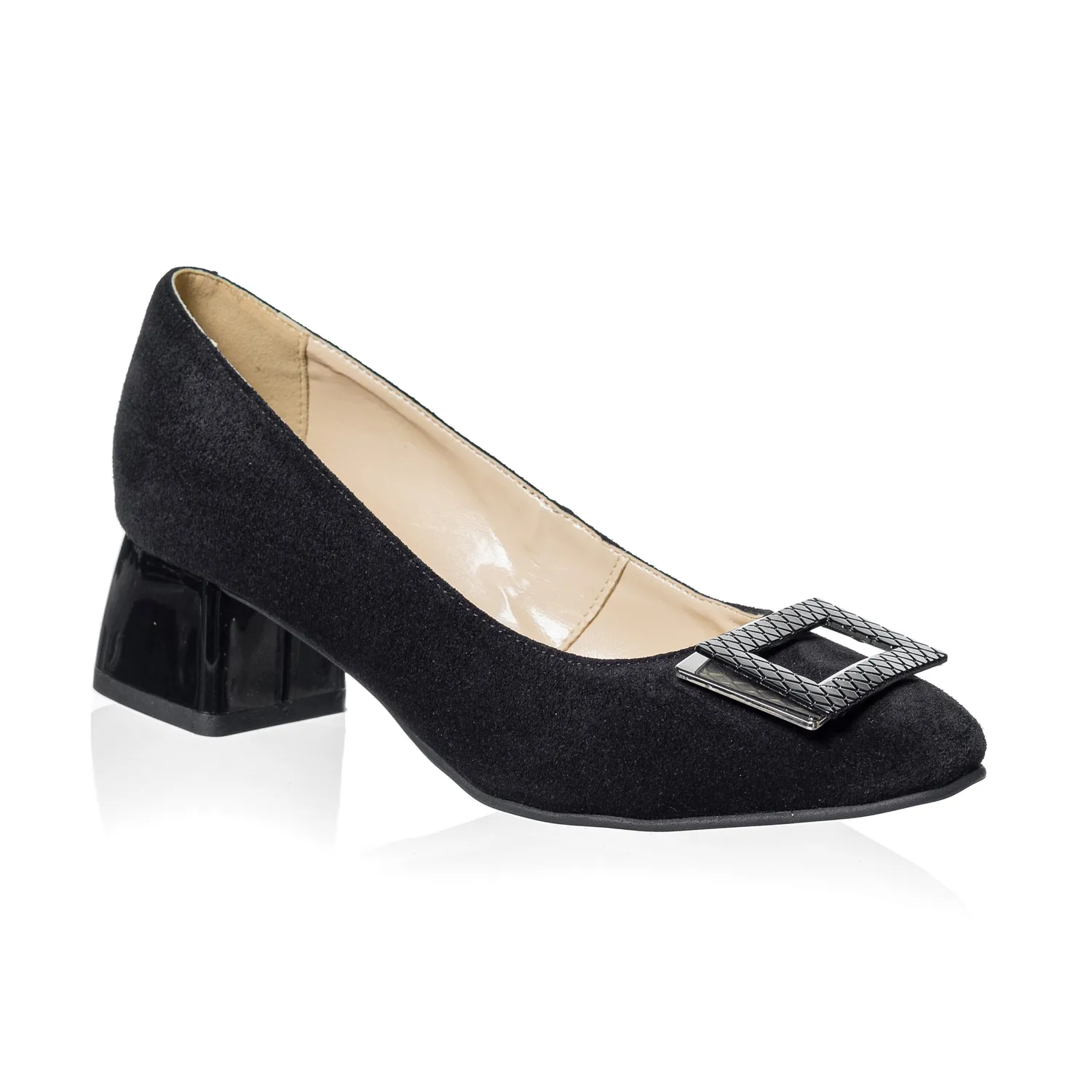 Catinca Shoes A34 NA pantofi dama piele negru antilopa