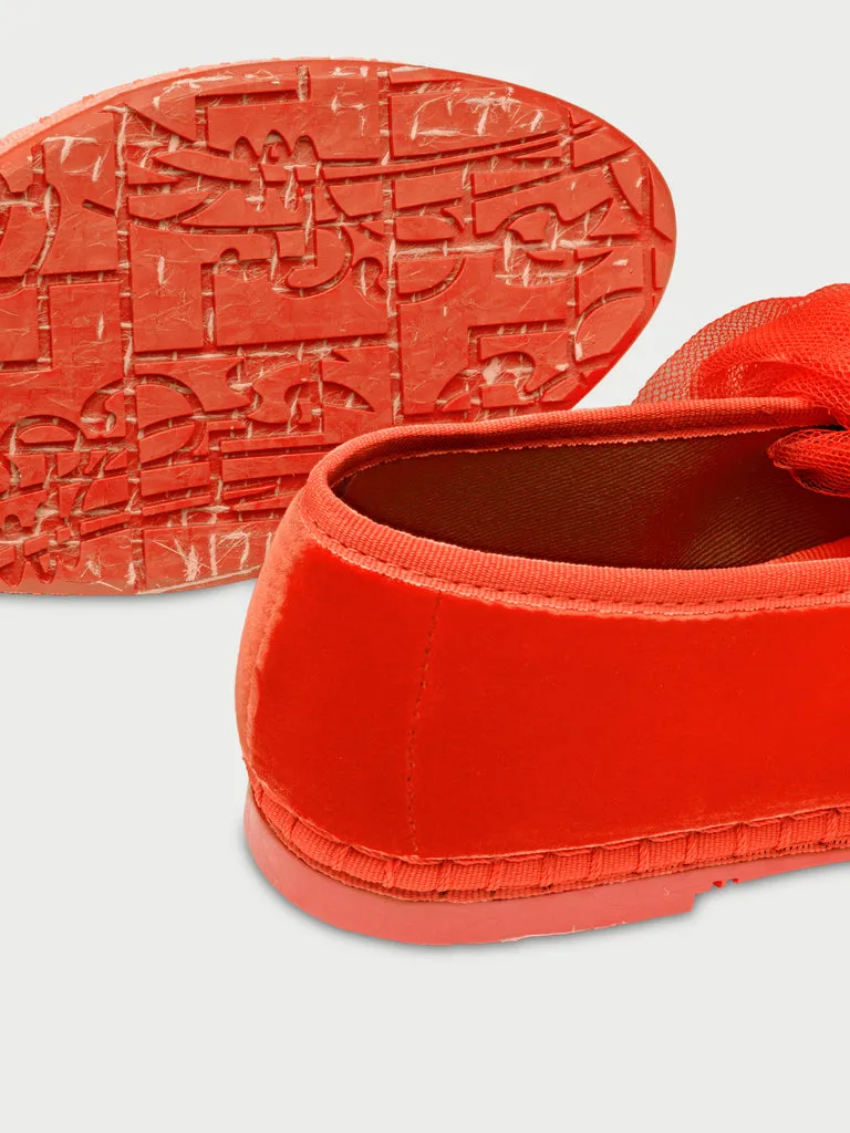 Flagelus Lady Ginevra Orange pantofi portocaliu catifea