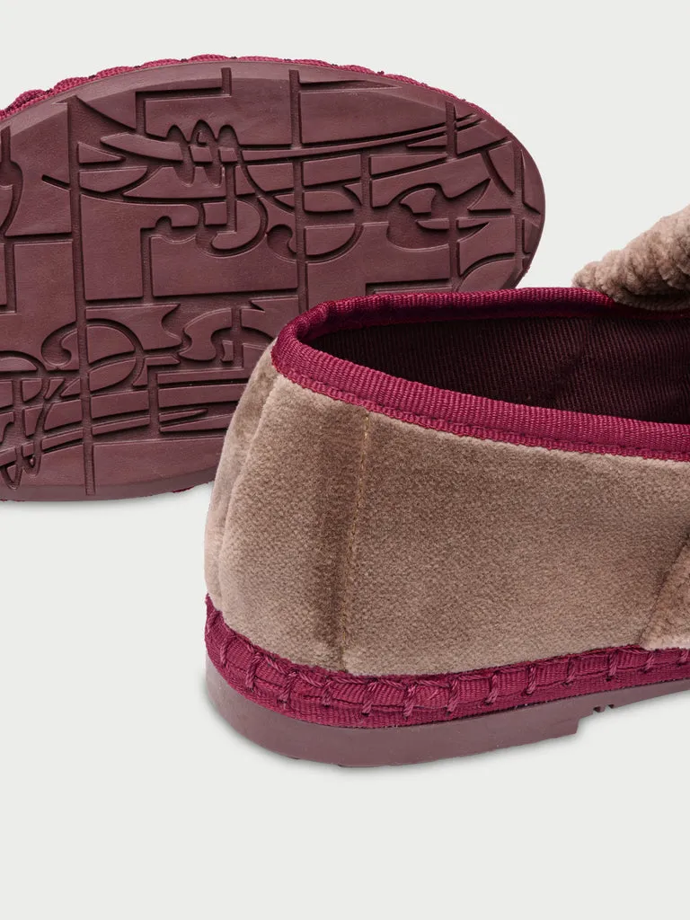 Flagelus Mafalda Sand pantofi bej catifea