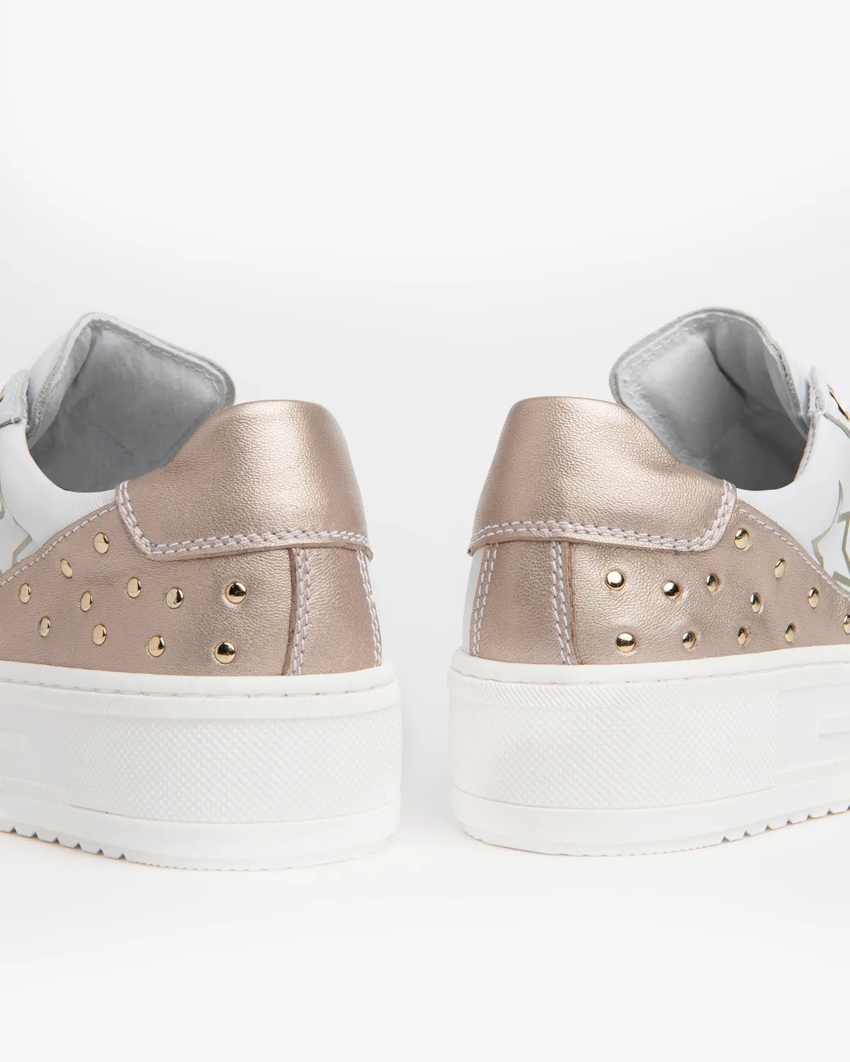 NeroGiardini Teen sneakers fete piele cu tinte