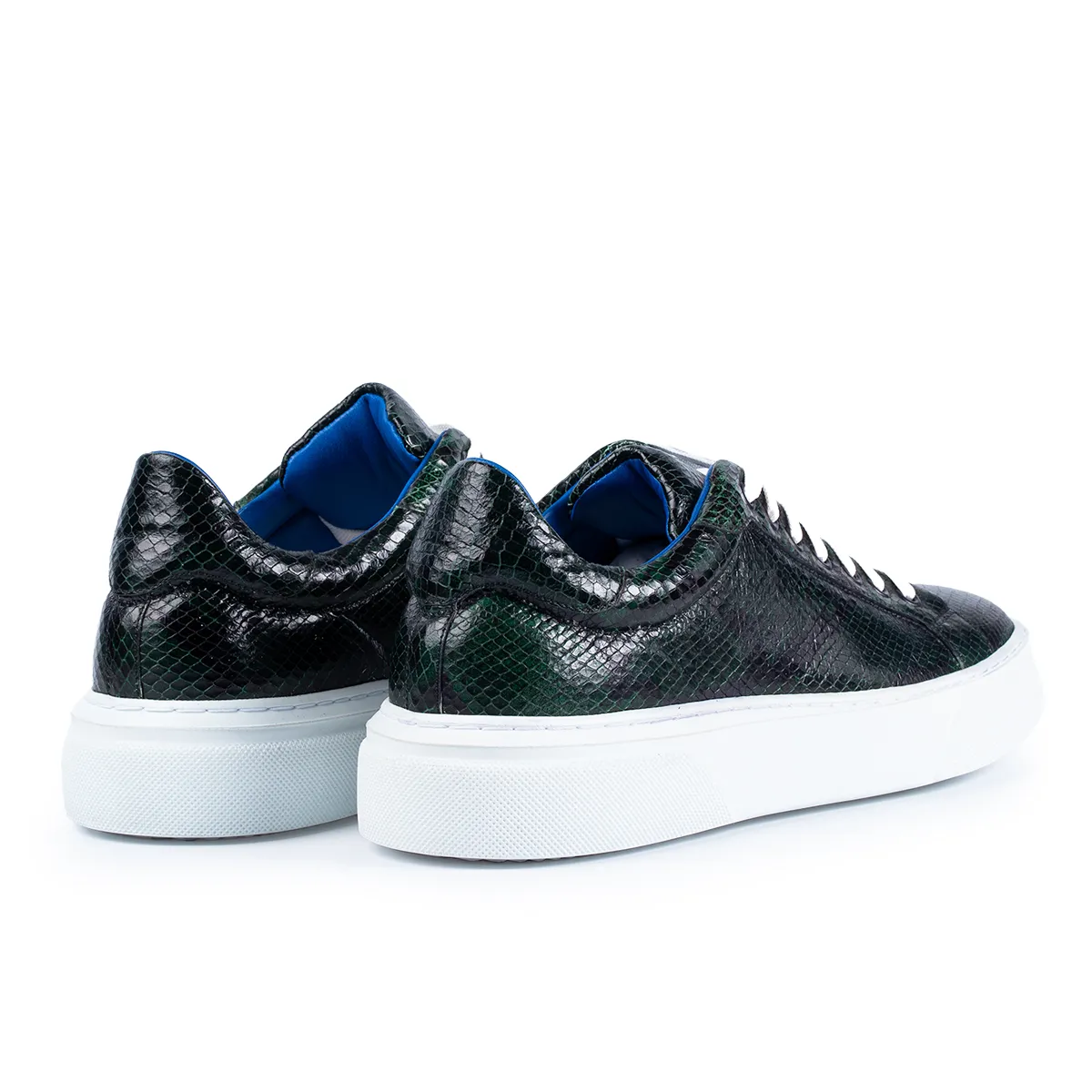 Lucas Shoes 510 Snake Verde sneakers barbati piele naturala