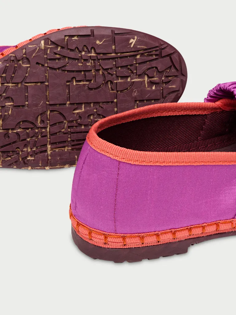 Flagelus Mafalda Fuchsia Kids pantofi copii matase