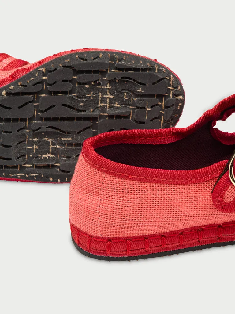 Flagelus Barbara Kids pantofi Mary Jane rosii
