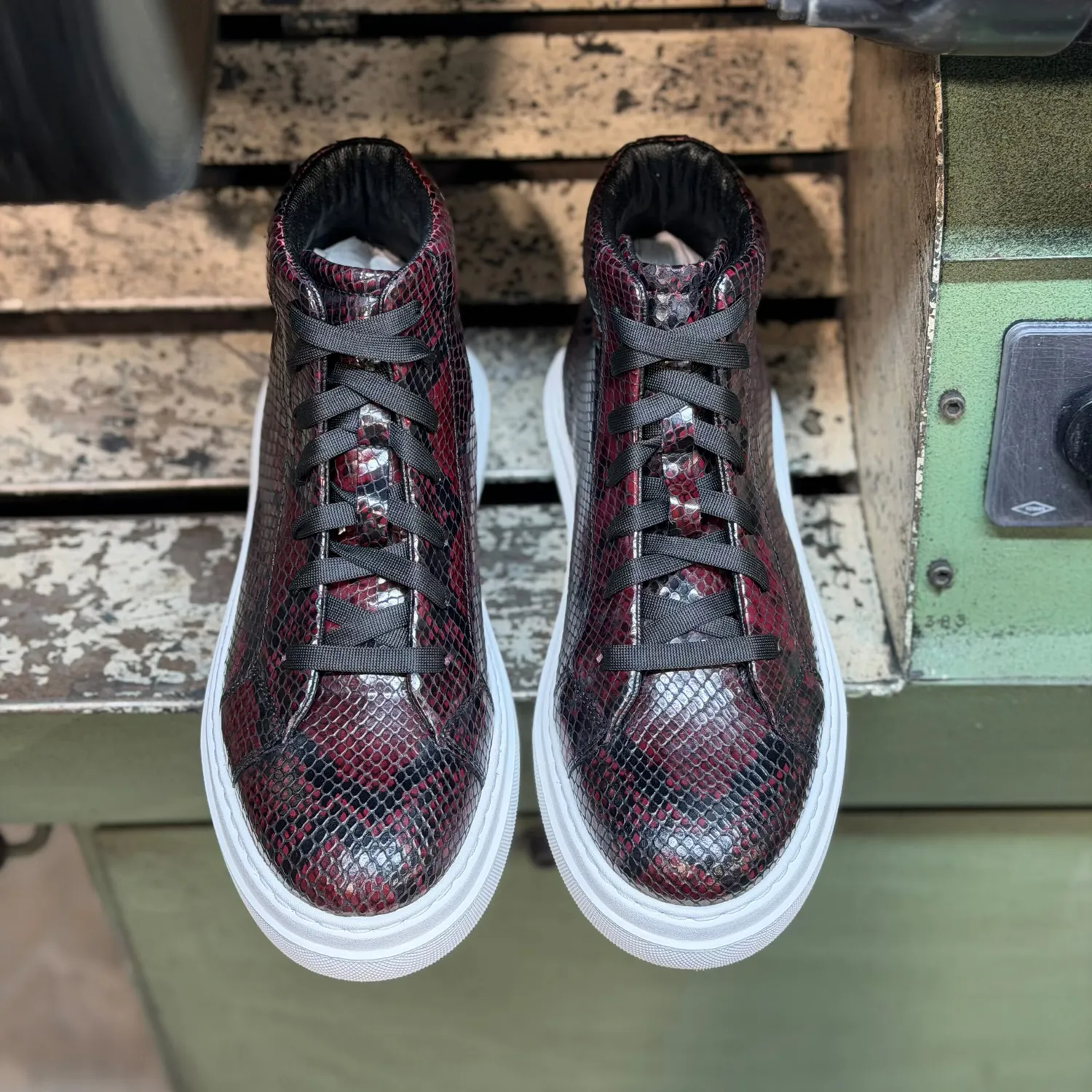 Lucas Shoes 855 A Snake ghete bărbați piele roșii