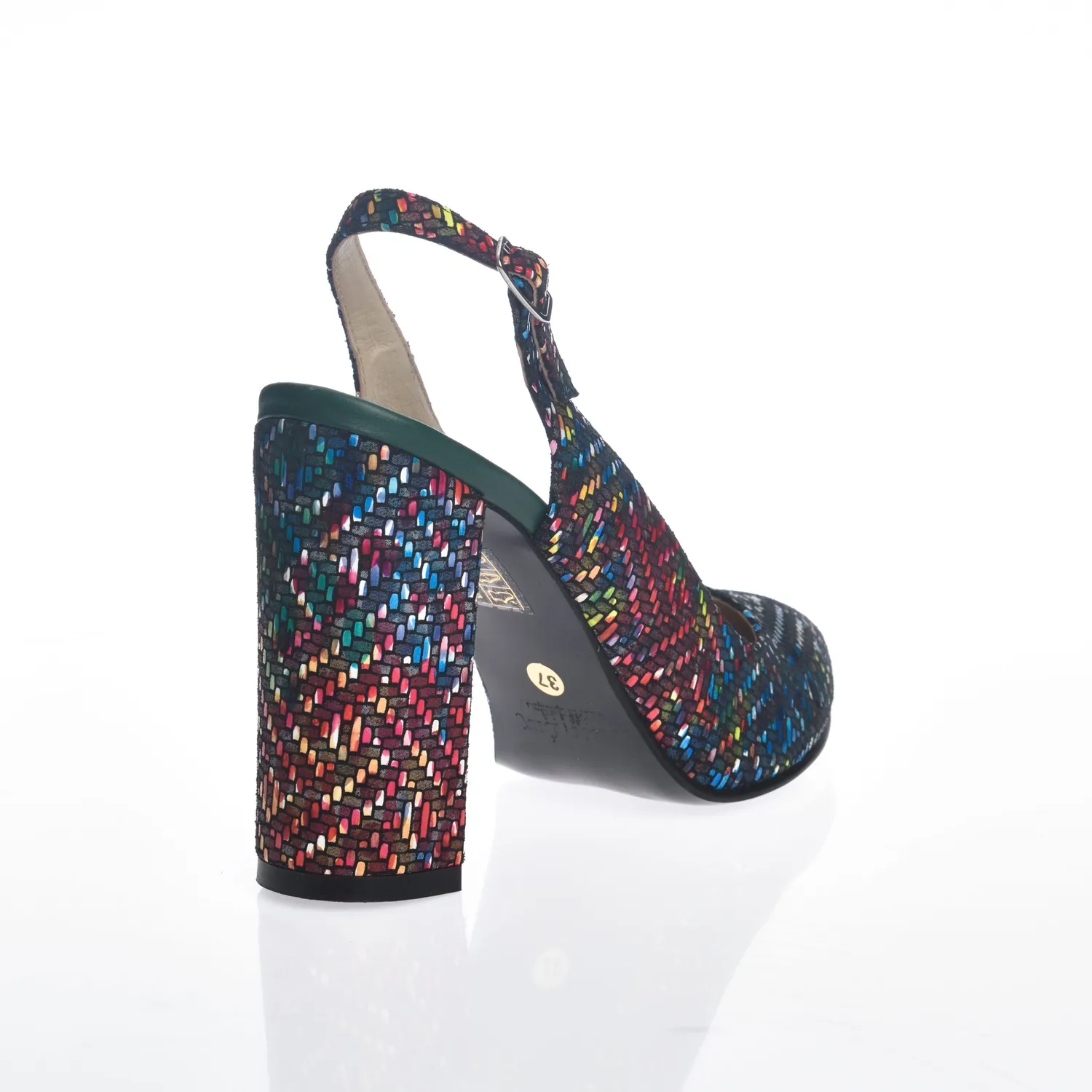 Catinca Shoes 269 MZ sandale dama piele toc multicolor