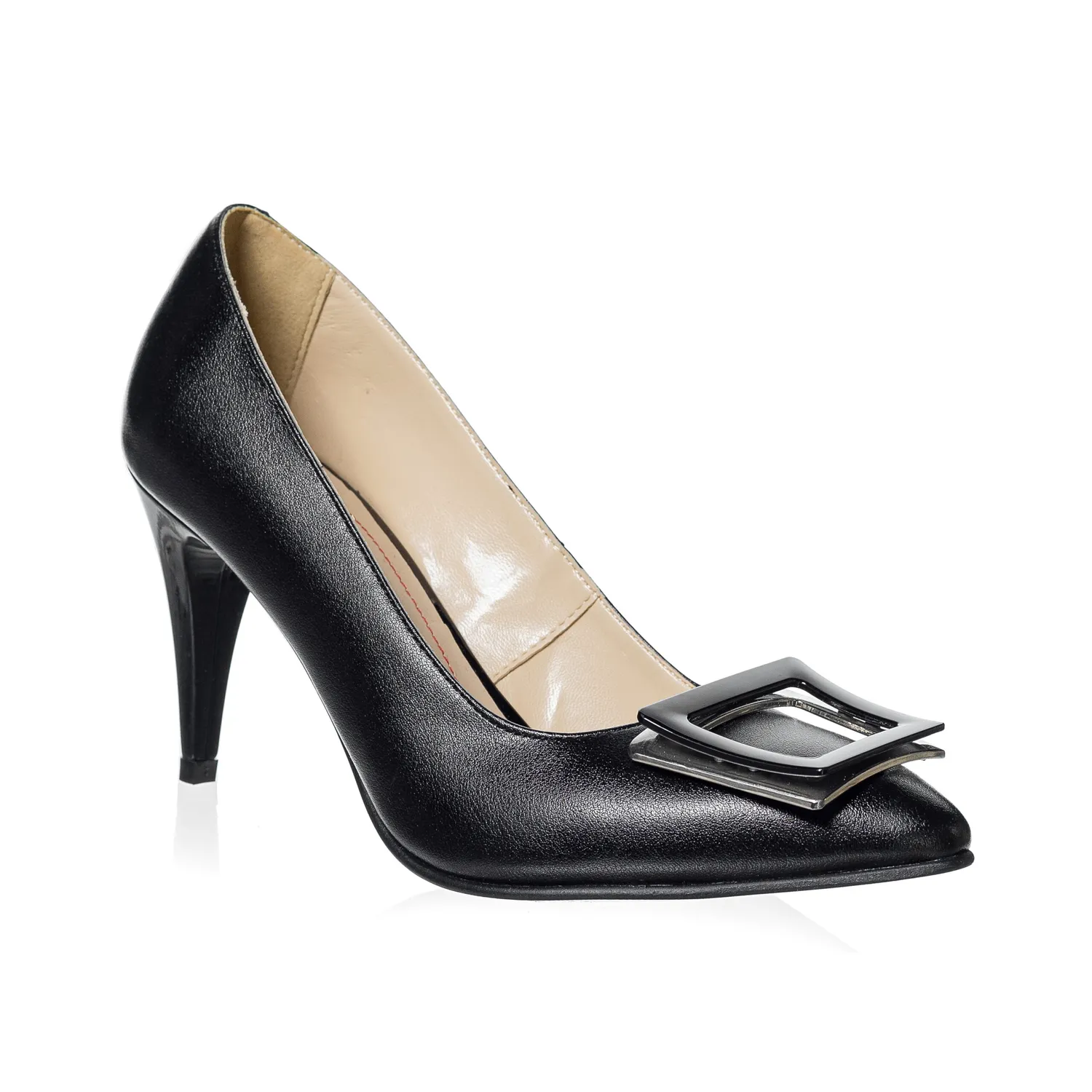 Catinca Shoes A37 NB pantofi dama negru box piele naturala
