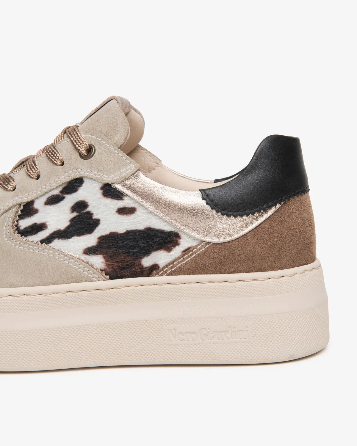 NeroGiardini sneakers dama platforma print animal
