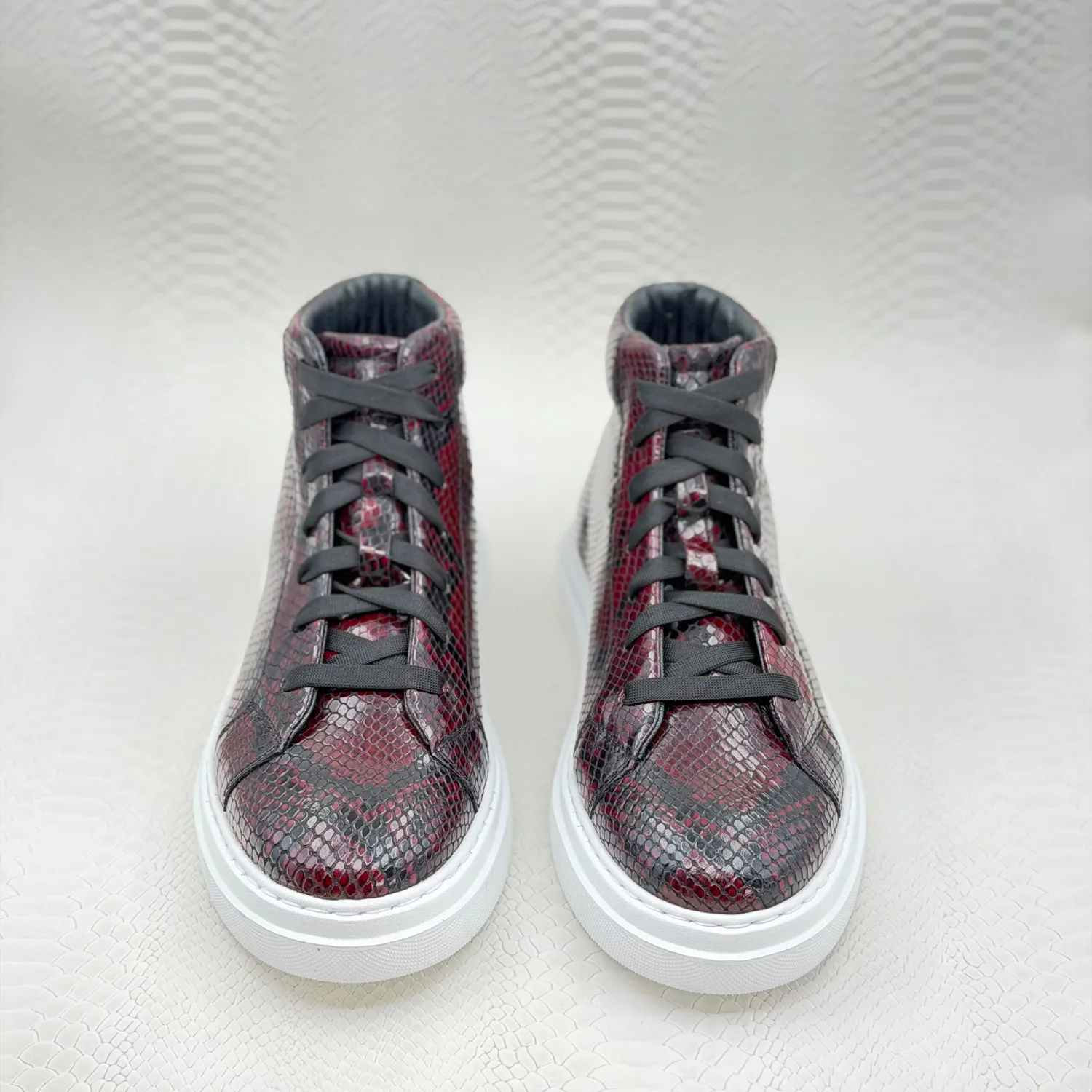 Lucas Shoes 855 A Snake ghete bărbați piele roșii