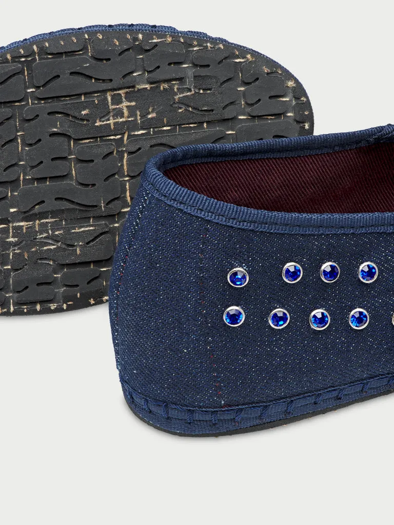 Flagelus Mae Rostova balerini denim bleumarin