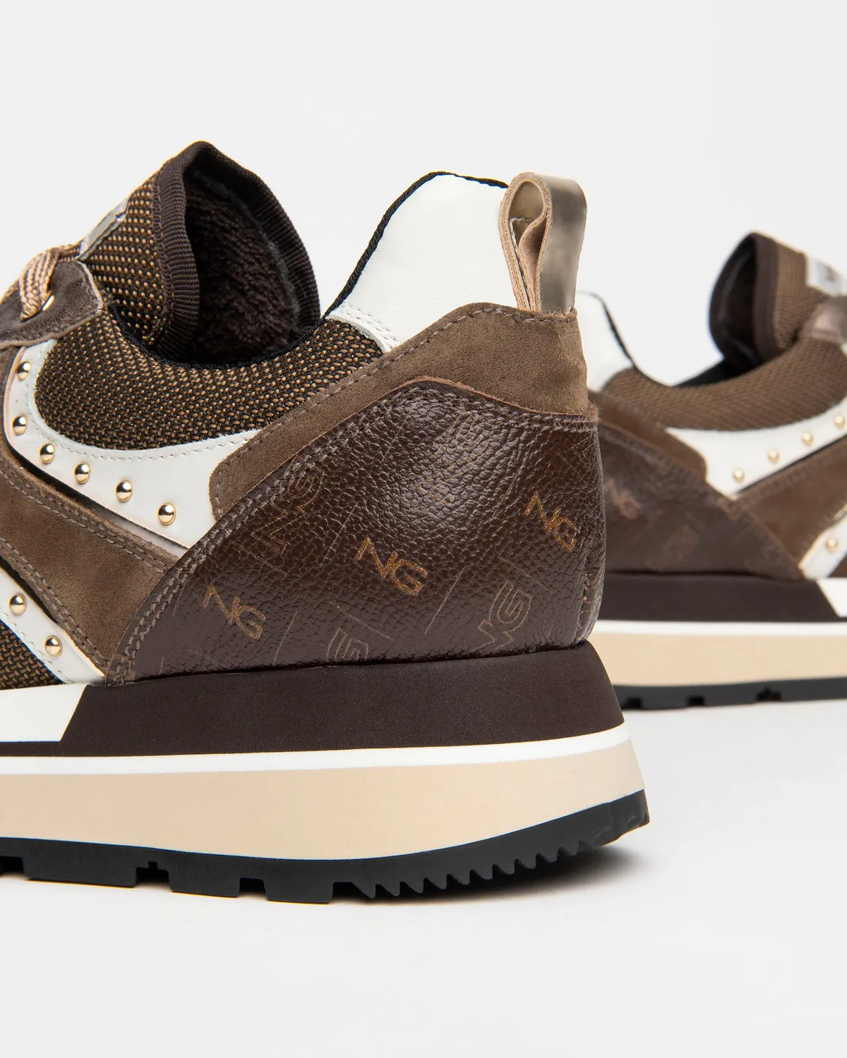 NeroGiardini sneakers dama piele cu talpa 4 cm