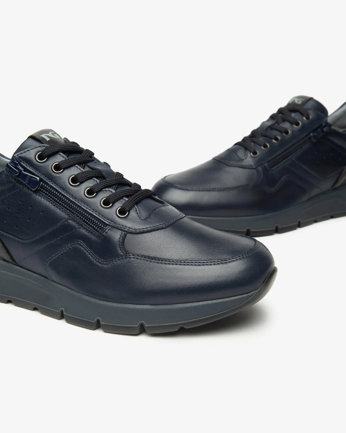 Sneakers NeroGiardini barbati piele cu brant Memory