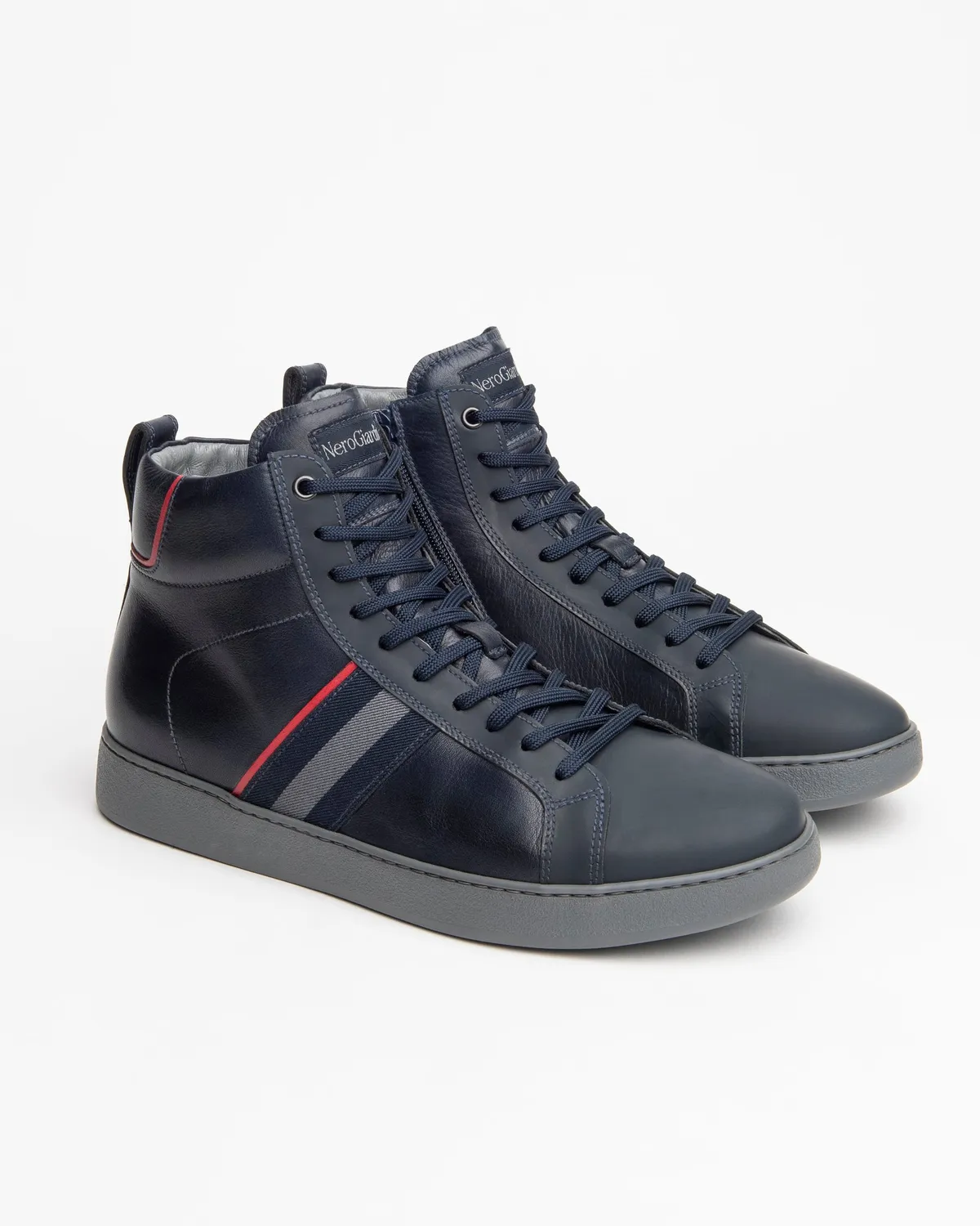 NeroGiardini sneakers barbati piele high-top iarna