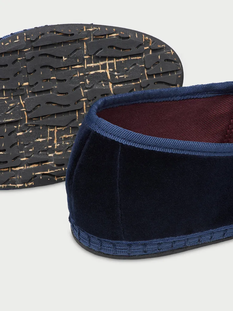 Flagelus Laurance Navy papuci bleumarin catifea