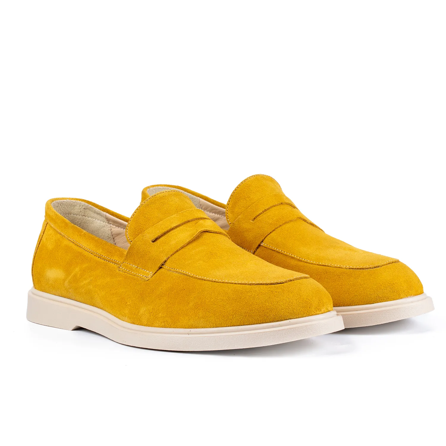 Lucas Shoes Ezra mocasini bărbați galben piele naturală