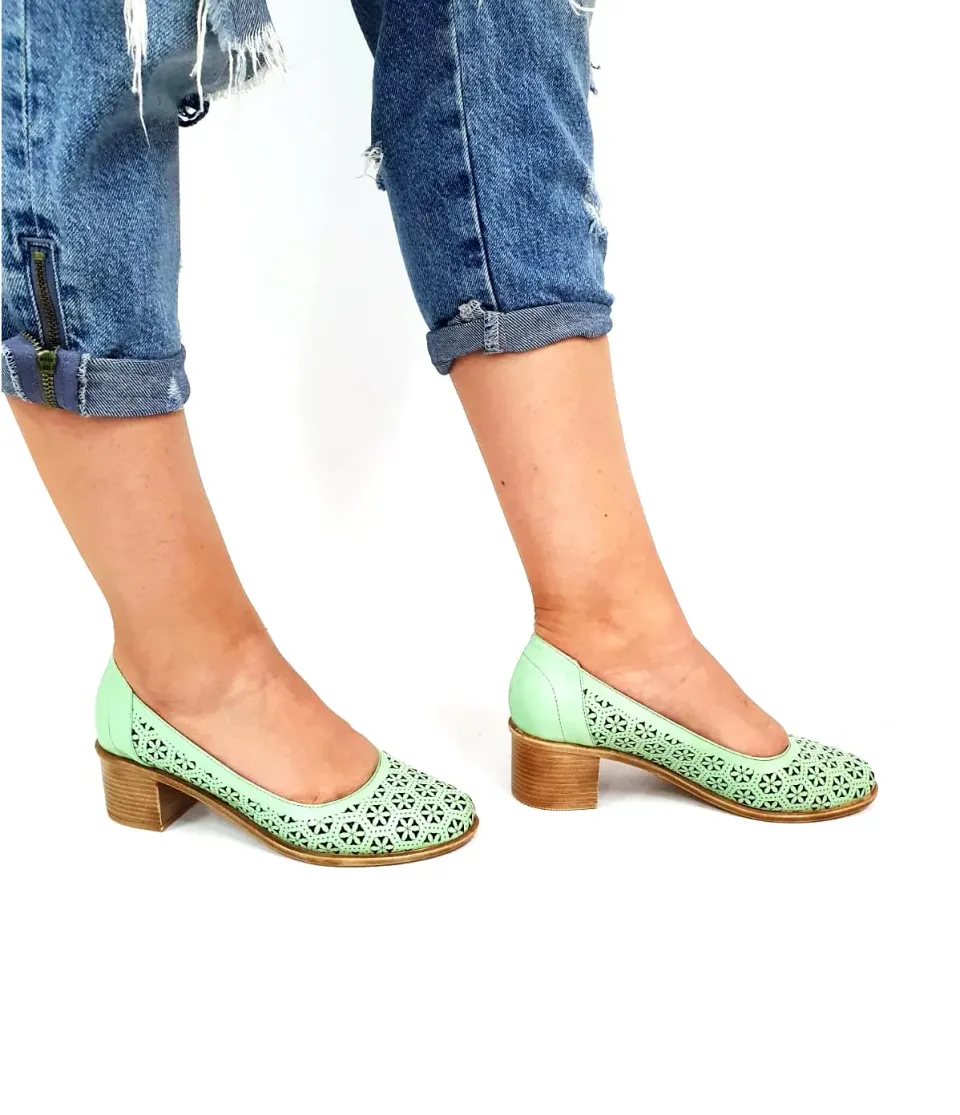 Catinca Shoes T15 VN pantofi dama piele naturala vernil perforati
