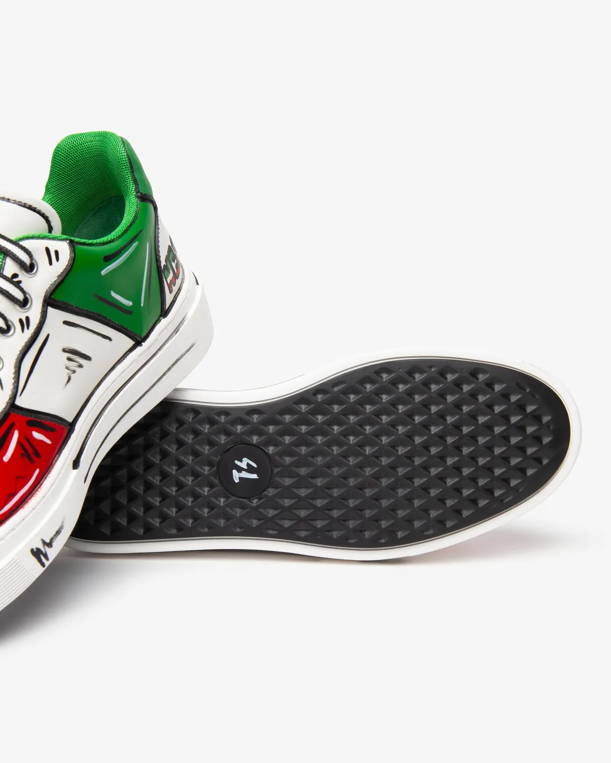 NeroGiardini sneakers piele barbati siret tricolor