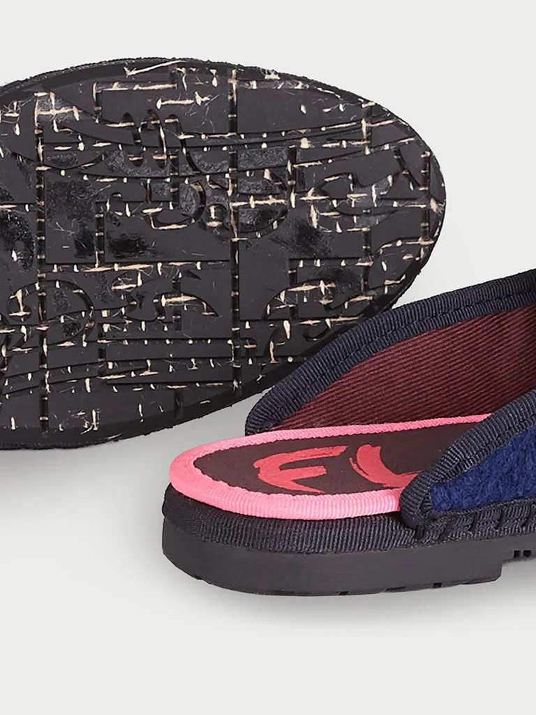 Flagelus Bruna Furpy Navy pantofi albastri lana