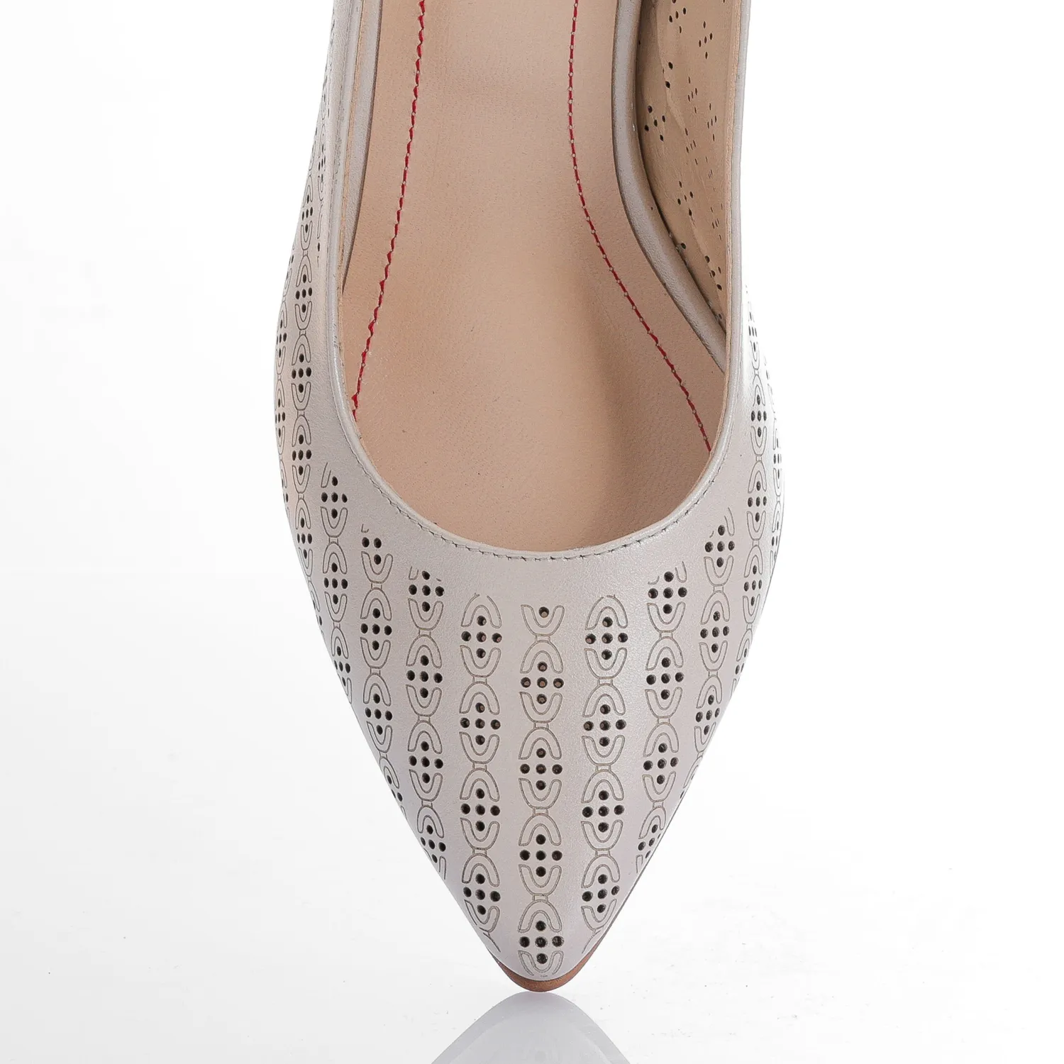 Catinca Shoes L018 BS sandale dama piele bej perforat