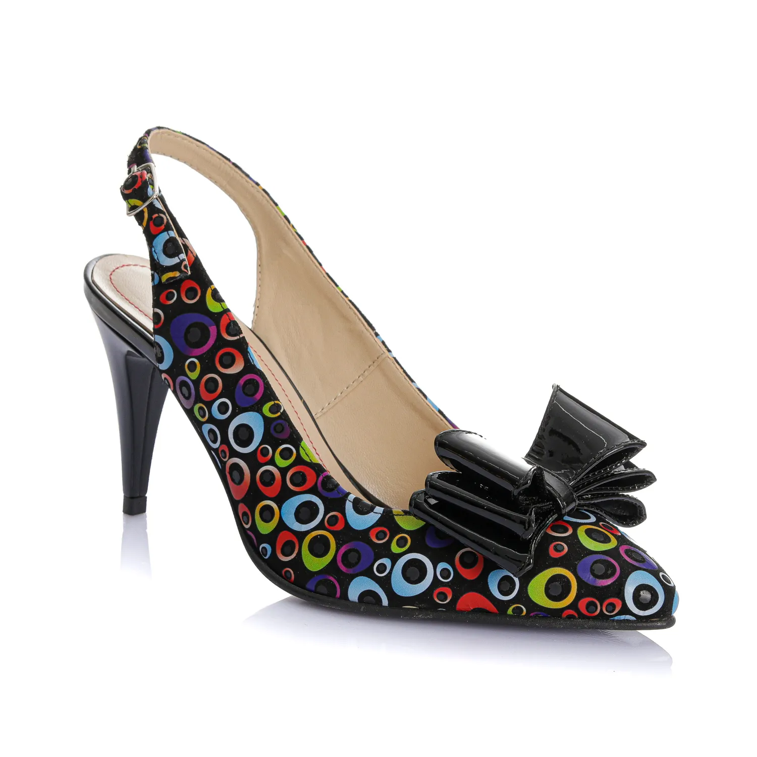 Catinca Shoes D17 sandale dama piele negru cerculete