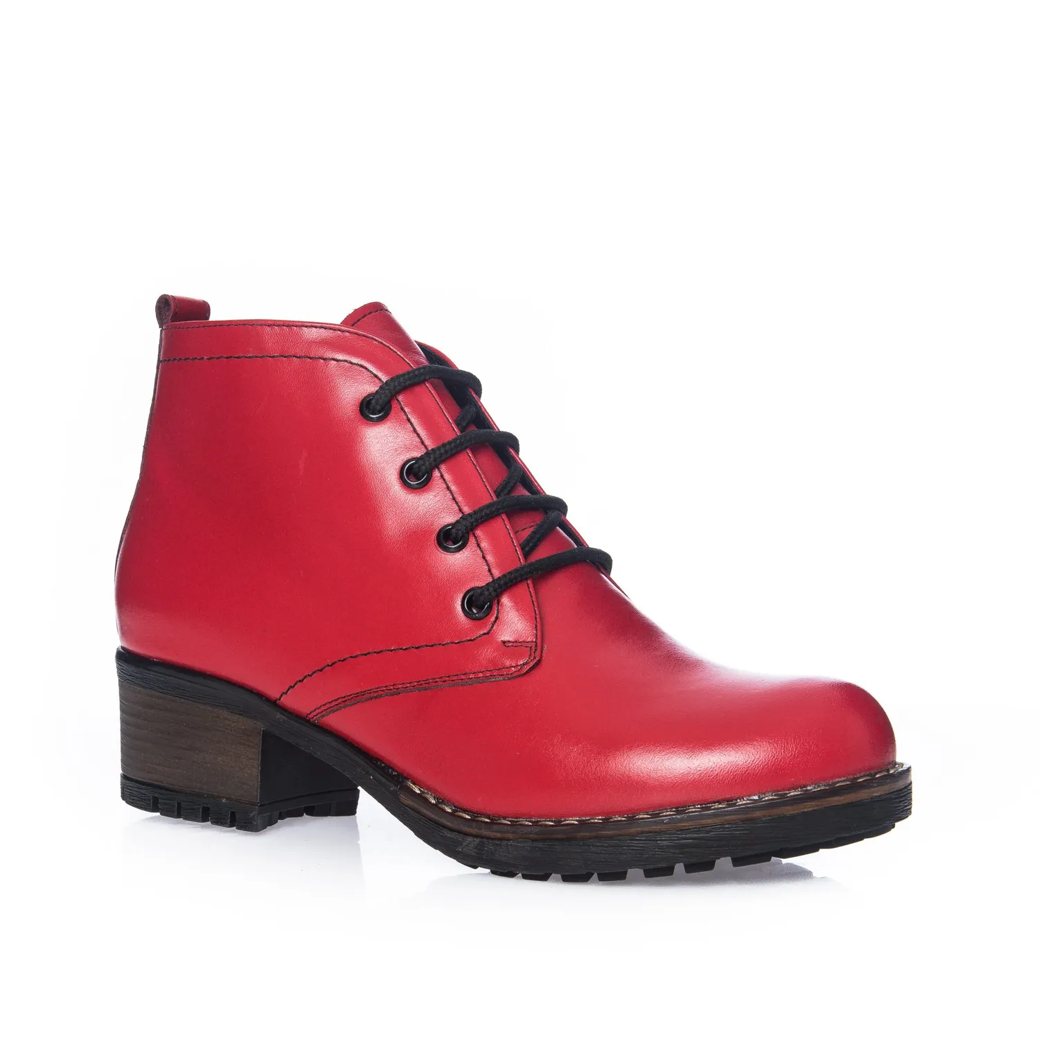 Catinca Shoes BC16 RB ghete dama rosu box piele