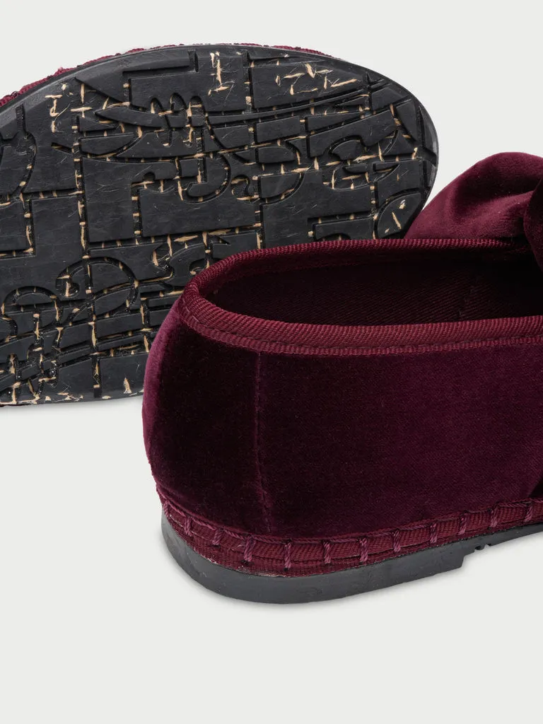 Flagelus Lyra Wine papuci slipper bordo catifea