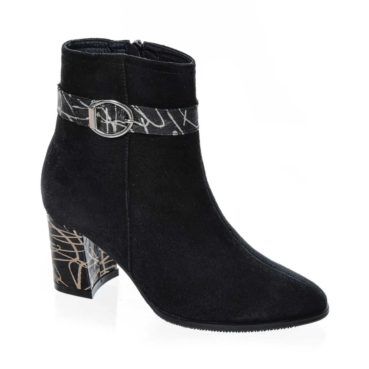 Catinca Shoes GX43 NAF ghete damă piele negru antilopă