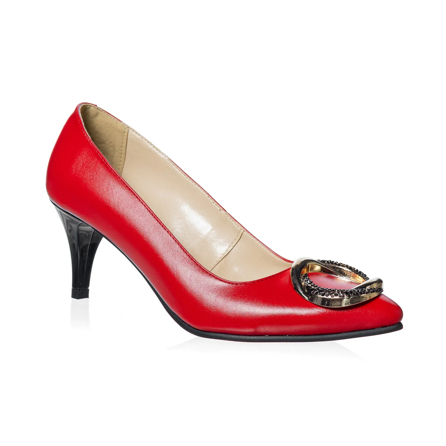 Catinca Shoes A31 RB pantofi piele naturala rosu box